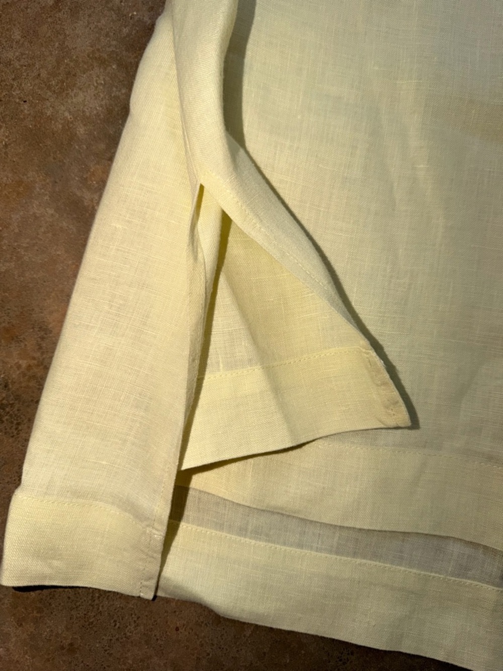 Jones New York 100% Linen Embroidered Tunic Top Swim Coverup Yellow - Size M - Picture 4 of 11